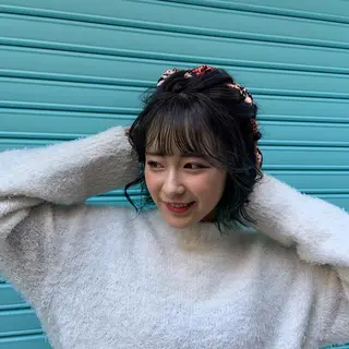 ショート 韓国✖️網紅🖤 パーマYURIYAのヘアスタイル