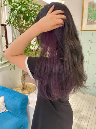 ロング カラー パーマ ヘアアレンジ メンズ キッズ ネイル マツエク・マツパ 🧸ハイトーン🧸 ゆっきー🧸のヘアスタイル