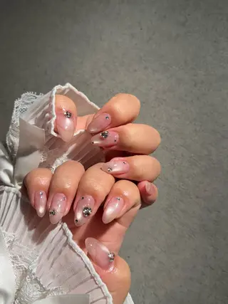 ネイル I-nailロング /ワンホン/キラキラのネイルデザイン
