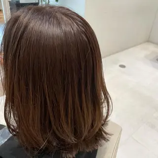 セミロング カラー k-twoたき✨艶感 カラー／美髪矯正のヘアスタイル