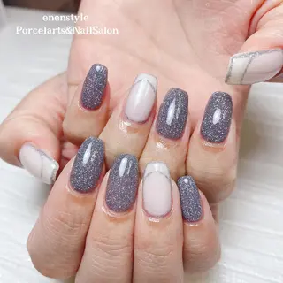 ミディアム ネイル 🐾enen style 🐾のネイルデザイン