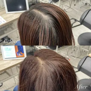 カラー ななみ.⋆𝜗𝜚 透明感カラー/まつパのヘアスタイル