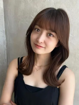 セミロング 🧡くびれヘア/前髪 顔周り🧡久原結衣のヘアスタイル