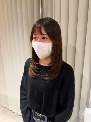 ミディアム カット/パーマ たるみことりのヘアスタイル