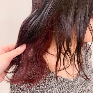 セミロング カラー 暖色/ブリーチカラー 🎀 M i k uのヘアスタイル