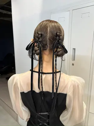 セミロング ヘアアレンジ 🌷レイヤーカット/ フルキシオリ🌷のヘアスタイル