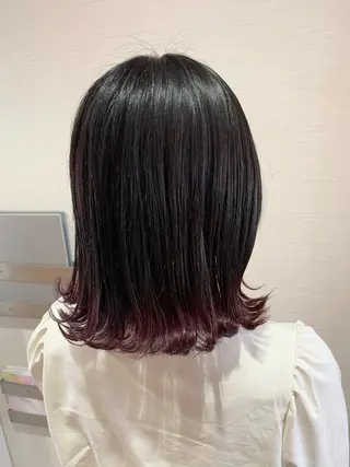 ミディアム カラー 蓮見友里 PiSTA／portのヘアスタイル