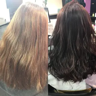 ロング カラー パーマ ハイライト/髪質改善 ans/黒木 和大のヘアスタイル