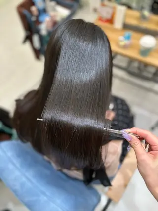 ロング 髪質改善🩵縮毛矯正 代々木/木下のヘアスタイル