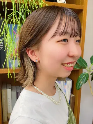 ショート カラー 似合わせレイヤー/ ケアパーマ/高倉のヘアスタイル