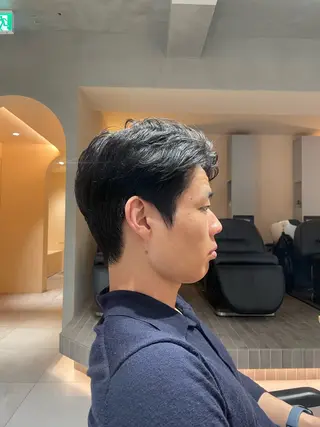 ショート メンズ ブリ—チ🎨パ—マ 🌿表参道ちえ🌿のヘアスタイル
