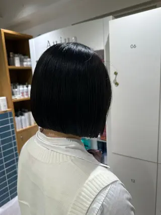 ショート 切りっぱなし/髪質 改善矯正/さやか🫧のヘアスタイル