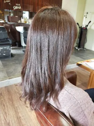 ロング カラー パーマ ルーキス やまざきのヘアスタイル