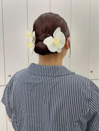 ミディアム ヘアアレンジ 透明感カラー🫧 nanohaのヘアスタイル