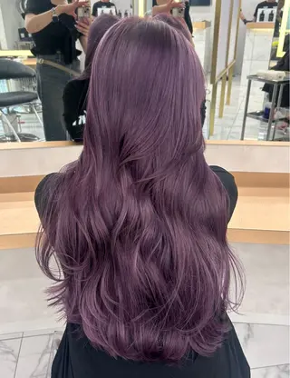 ロング カラー 𝑨𝑲𝑶 🍒/ 盛れる韓国ヘアのヘアスタイル
