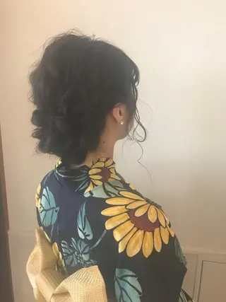 セミロング ヘアアレンジ 清水 ちひろ ✄トップスタイリストのヘアスタイル