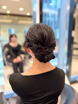 ミディアム ヘアアレンジ 🌸銀座コテ巻き風 パーマ🌸いでいあやのヘアスタイル