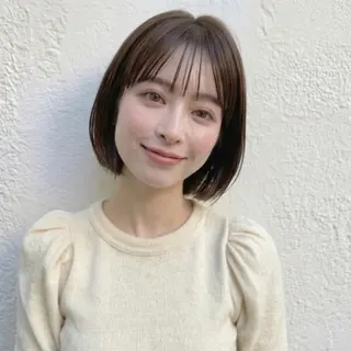 ショート 庭木華瑠🐾ボブ🧡 透明感カラー✨のヘアスタイル