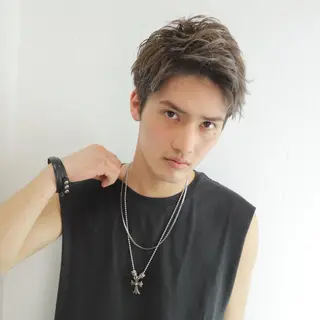 ショート カラー パーマ ヘアアレンジ メンズ ITbyALBUM 中野店のヘアスタイル