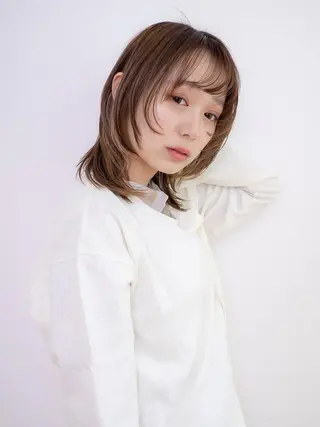 セミロング カラー BASSA 下井草店のヘアスタイル