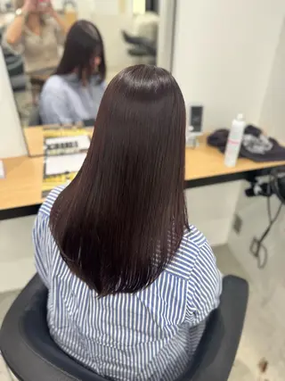セミロング カラー ヘアアレンジ 🤍淡色ピンク&ラベ ンダーYUKI🤍のヘアスタイル