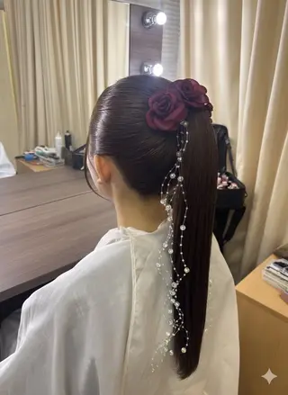 ロング ヘアアレンジ マンツーマン 縮毛矯正/マユコのヘアスタイル