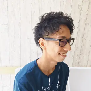 ミディアム パーマ メンズ s reenaのヘアスタイル