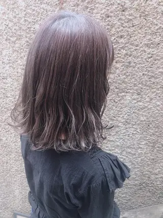 セミロング カラー パーマ ヘアアレンジ ちこ .のヘアスタイル