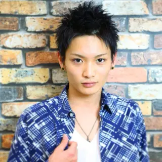 ショート カラー パーマ メンズ Soleria 田中慎一のヘアスタイル