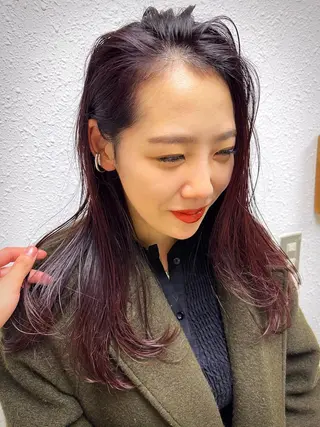 セミロング カラー 狩野 孝太郎のヘアスタイル