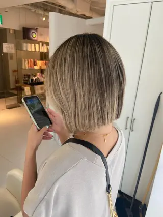 ショート カラー 札幌ブリーチカラー/ ダブルカラー/ドイのヘアスタイル