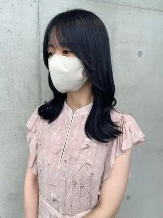 セミロング カラー 透明感カラー✂︎ /縮毛矯正/YUKAのヘアスタイル