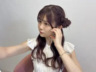 セミロング ヘアアレンジ 梅田茶屋町ヘアセット 🎀RIONA🎀のヘアスタイル