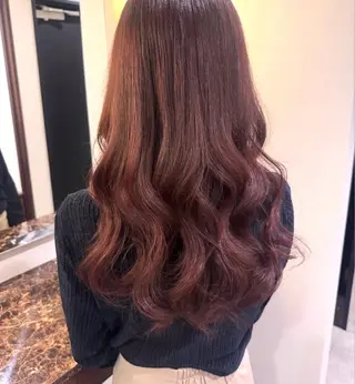 ロング カラー Ako  カット・ 縮毛矯正モデル募集のヘアスタイル