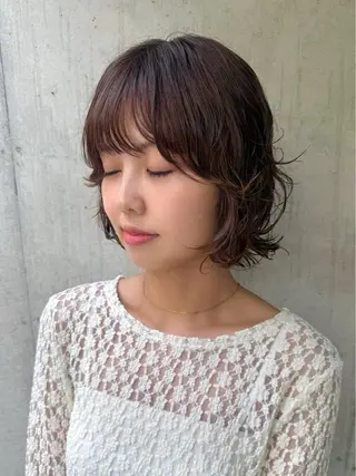 ショート パーマ 似合わせレイヤー/ ケアパーマ/高倉のヘアスタイル