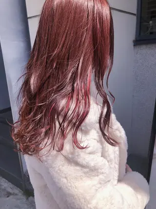 セミロング カラー メンズ レイヤー ウルフ 弓木啓輔のヘアスタイル