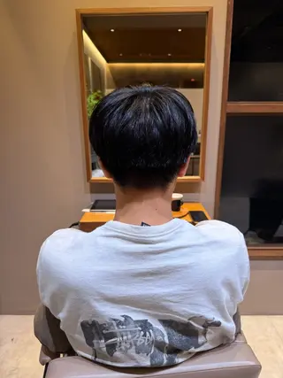 ショート メンズ 中田 美風のヘアスタイル