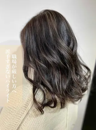 セミロング カラー レイヤーカット 赤み消し　店長/大和のヘアスタイル