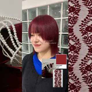 ロング カラー 愛結 暖色カラー🎀🩰のヘアスタイル