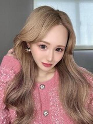 カラー ヘアアレンジ ロング エクステ¥5000 LuciAカラーのヘアスタイル