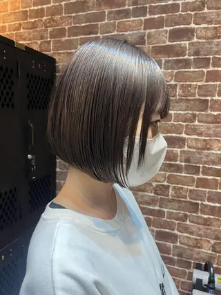 ミディアム カラー パーマ ヘアアレンジ メンズ キッズ ネイル マツエク・マツパ アイブロウ 久木原 ゆりのヘアスタイル