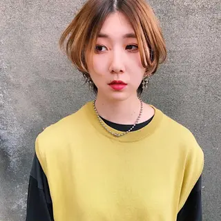 ミディアム カラー 中川 竜誠のヘアスタイル