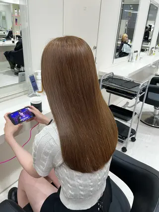 セミロング カラー 💟RINNA 艶カラー💟のヘアスタイル