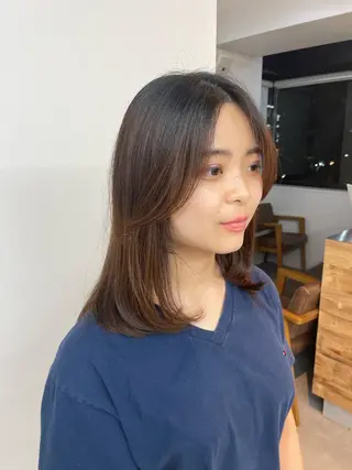 セミロング 🌷久保田 優🌷のヘアスタイル