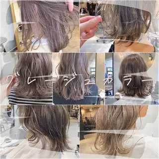 ミディアム カラー ヘアアレンジ 【ダメージレス施術】 【透明感】北村 拓也のヘアスタイル