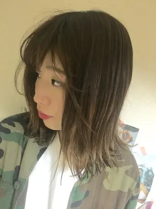 ミディアム カラー 半個室サロン🫧 ササキアヤカのヘアスタイル