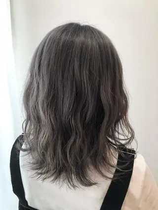 ミディアム 縮毛矯正/酸性 おかにわみりのヘアスタイル
