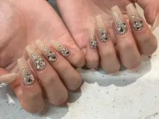 ネイル 韓国/ワンホン/長さ 出しつけ放題🎀のネイルデザイン