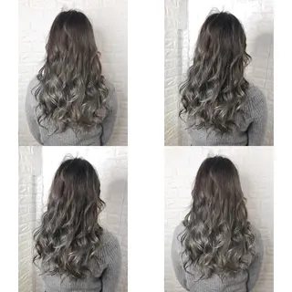 ロング カラー 髪質改善特化KIZU /ブリーチ縮毛矯正のヘアスタイル