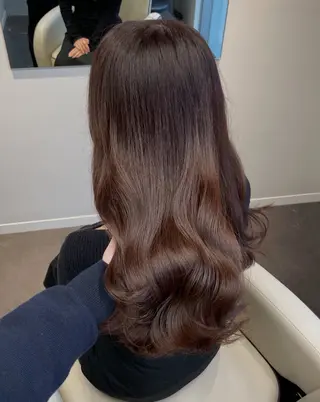 セミロング カラー SHOTA/レイヤー ＆ピンクラベンダーのヘアスタイル
